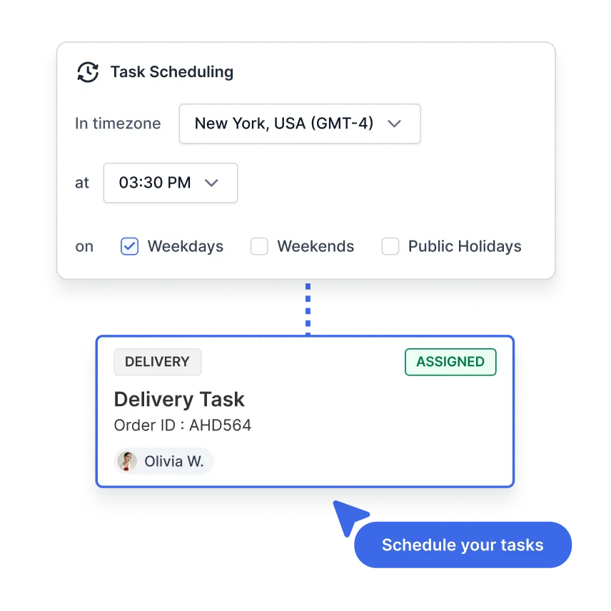 Automatically schedule tasks based on predefined logic.