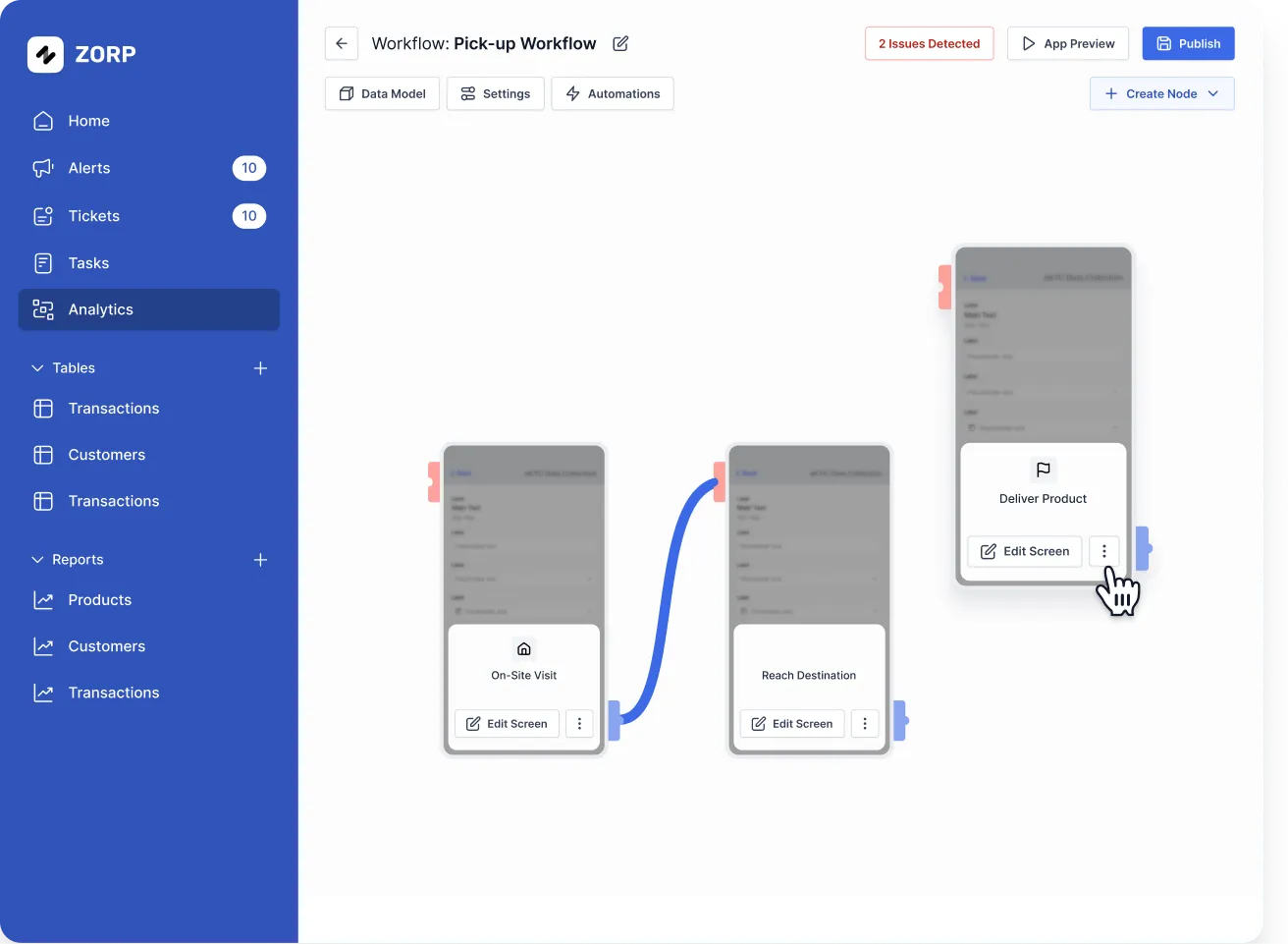 User friendly drag and drop interface